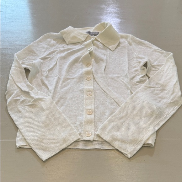 J. Crew Collared button-up sweater in linen Size XS - Picture 2 of 9